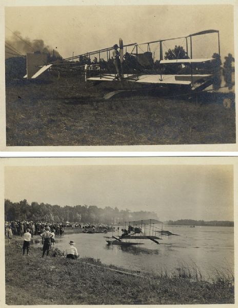 Two Photo Postcards of Curtis Seaplanes