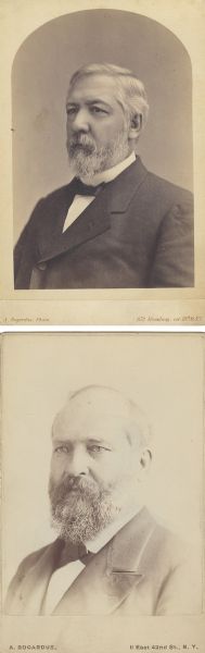 Cabinet Cards of James Blaine and James Garfield