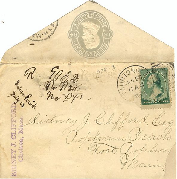 Scarce Republican Cover From 1884 Presidential Campaign