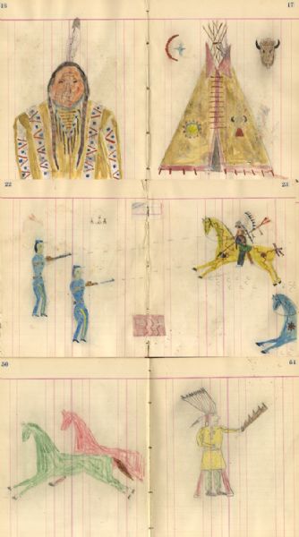 Rare Book of Sioux Indian Pictographs