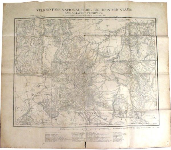 1881 U. S. Army Map of the Big Horn Region