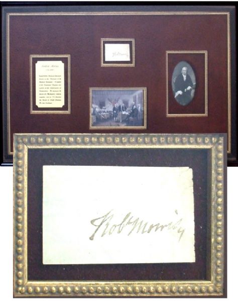 Robert Morris Framed Signature