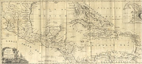 Early Caribbean Islands Map