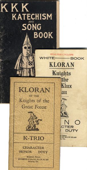 Three Golden Age KKK Pocket Booklets