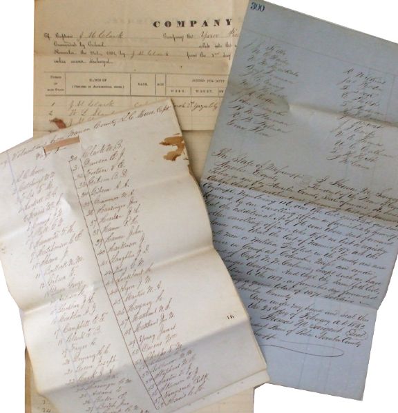 Extensive Archive of Original Confederate Muster Rolls From Mississippi