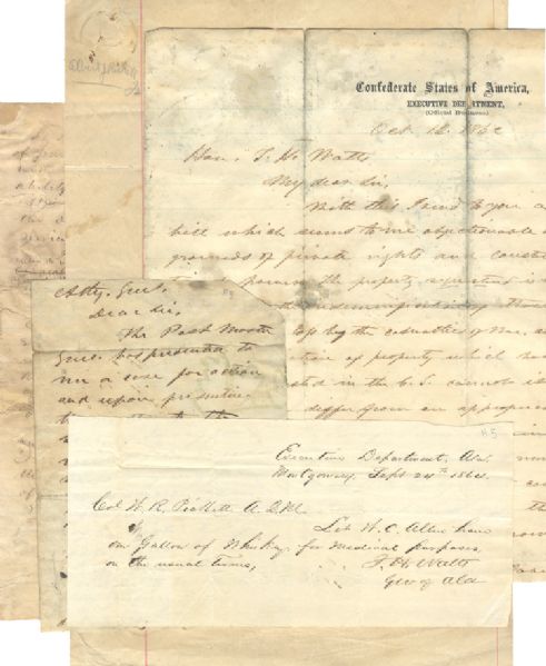 The Only Known Resignation Letter by A Confederate Cabinet Member, Alabama’s Thomas Hill