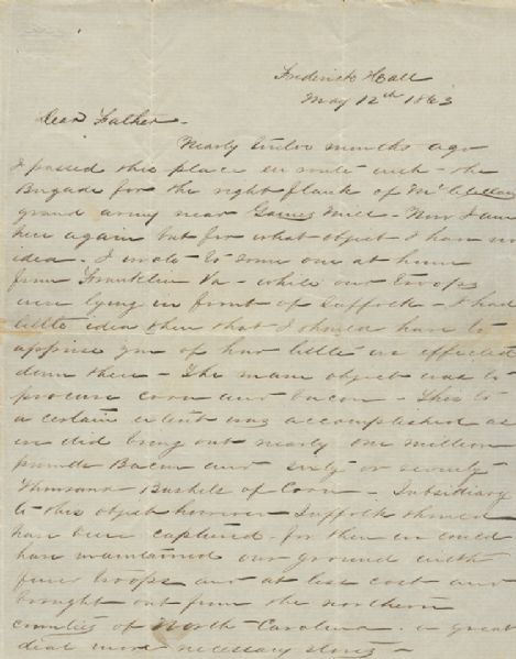 Great Hood's Texas Brigade War-date Letter - Written by J. B. Polley, who Wrote the Regimental!