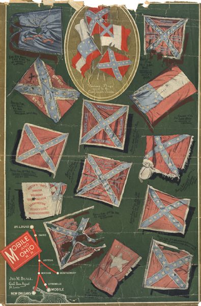 Illustrations of Famous Confederate Flags.