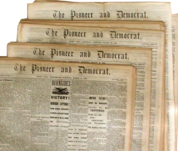 Another Small Archive of 25 Western Newspapers, 1862