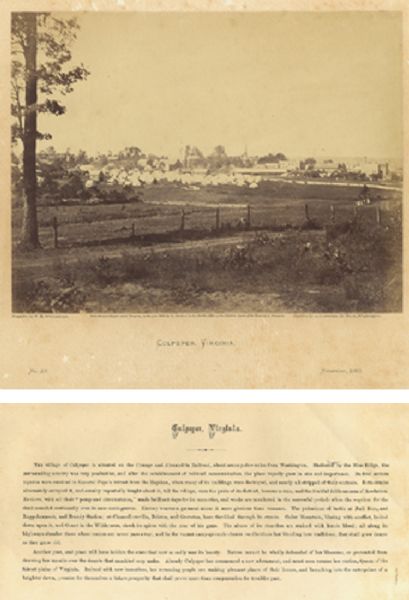 View of Civil War Military Encampment in Culpeper, Virginia.