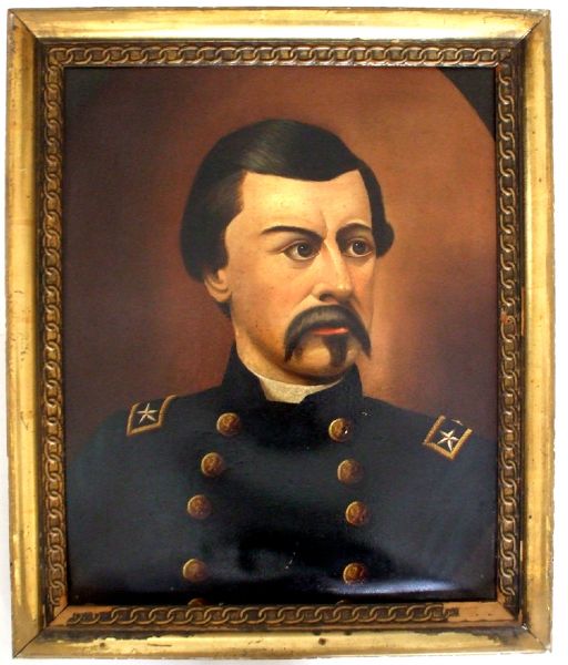 Oil Painting of Civil War General George McClellan