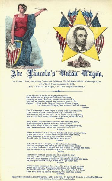 The 1864 Campaign Is Supported In This Illustrated Item