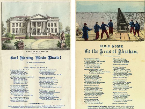 Strongly Opposing Lincoln, This Handsome Sheet Has a rare Illustration of the White House