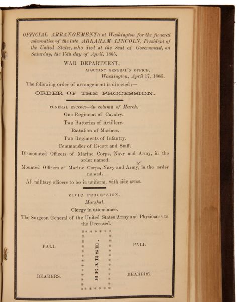 1865 General Orders, Including Many Regarding Lincoln’s Assassination