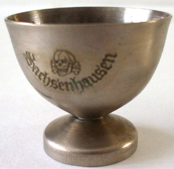 1940s GERMAN SS TOTENKOPF CUP FROM SACHSENHAUSEN CONCENTRATION CAMP