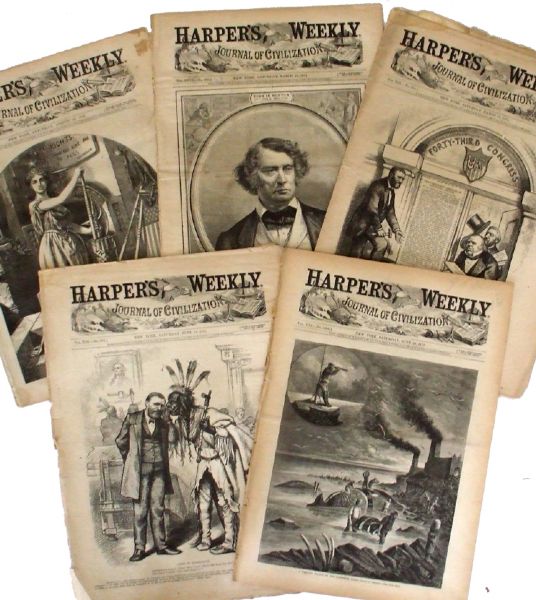 Large Grouping of Harper’s Weekly