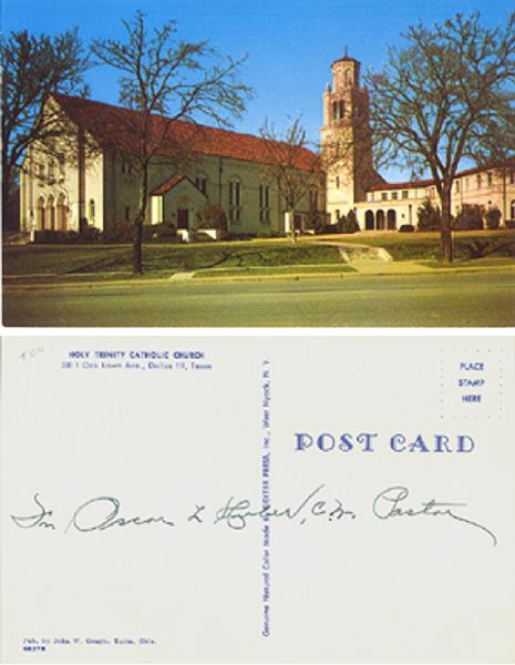 Postcard Signed by JFK's Last Priest