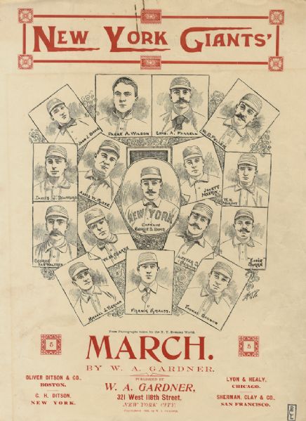 Gilded Age Baseball Sheet Music