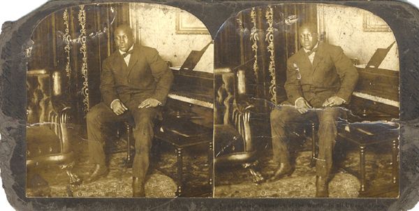 Stereoview of Early Boxing Great Jack Johnson