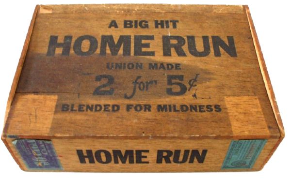 Home Run Brand Cigar Box