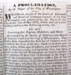 The City of Washington Places Restrictions on Blacks in 1831