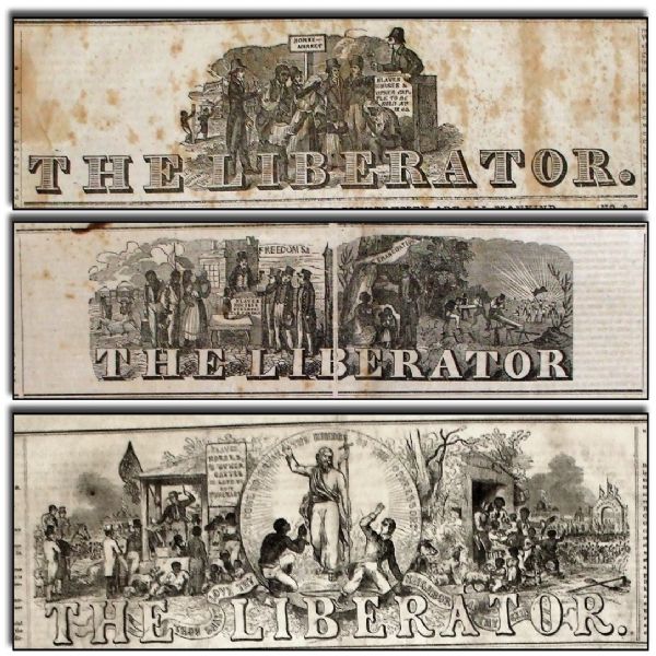 The Following Five lots offer groupings of Abolitionist Liberator Newspapers. The most famous of the abolitionist publications, was published weekly in Boston by William Lloyd Garrison from Jan 1,...