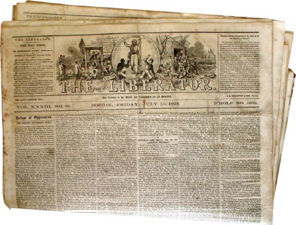 A Group of War Dated Liberator Newspapers - 1863