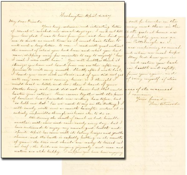 Reconstruction-Era Letter from Union Officer Describes the Negro Vote and Laws Passed over Andrew Johnson's Veto!
