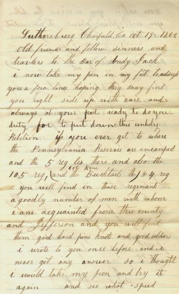 A Man Who Losses His Eye At Fredericksburg Gets A Quirky Letter From Home