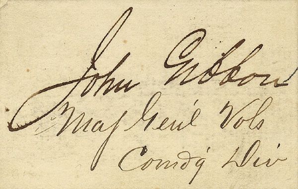 John Gibbon Signature: Gettysburg Hero-Little Big Horn Expedition Commander