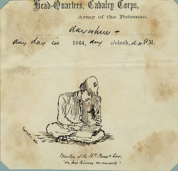 1864 Ink Drawing by Medal of Honor Winner Lt. Louis Henry Carpenter, 6th U.S. Cavalry & 5th U.S. Buffalo Soldiers!