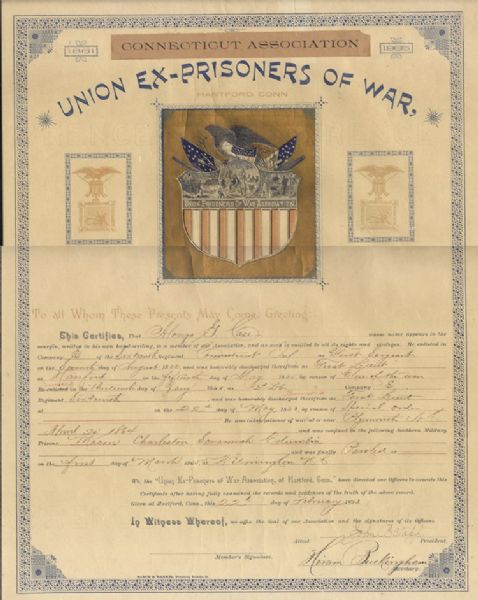 Union Ex-Prisoner of War 16th Connecticut Memorial