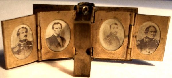 1860s Photo Locket Containing Tiny Albumen Prints