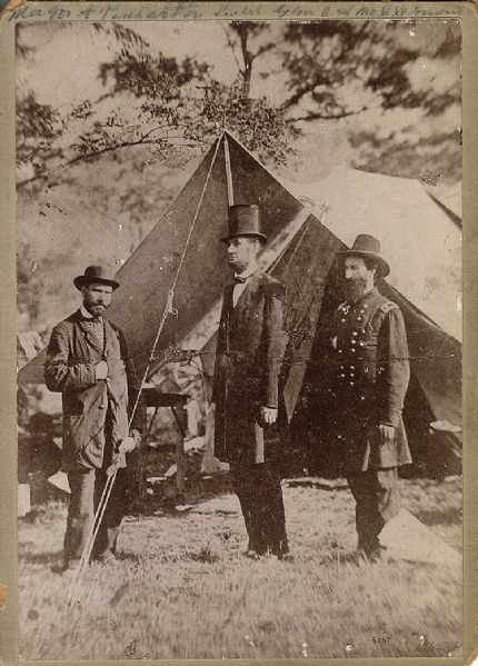 A Famous Gardner Photograph Of President Lincoln At Antietam