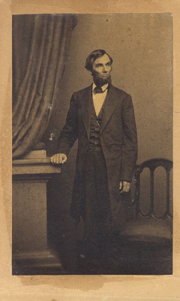 Brady Portrait of Standing Abraham Lincoln