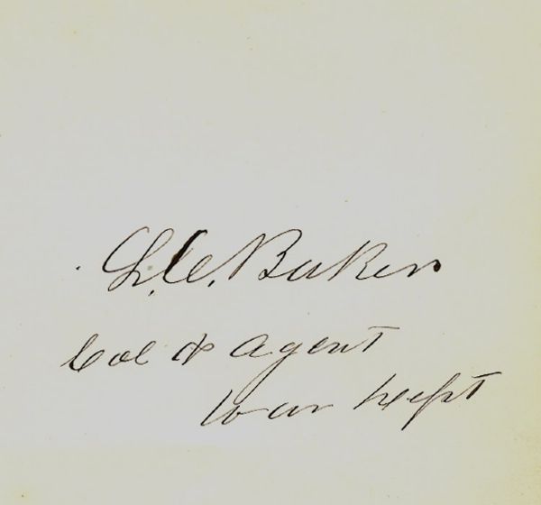 Rare Signature Of Lafayette C. Baker....Captured Lincoln Assassination Conspirators