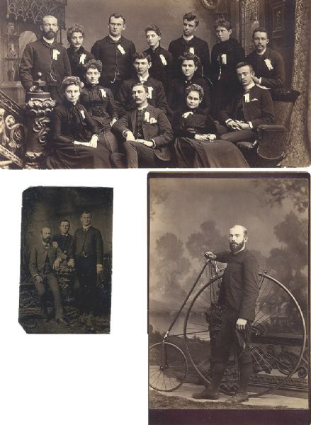 Same Sitter in Three Images, One With a High-Wheeler