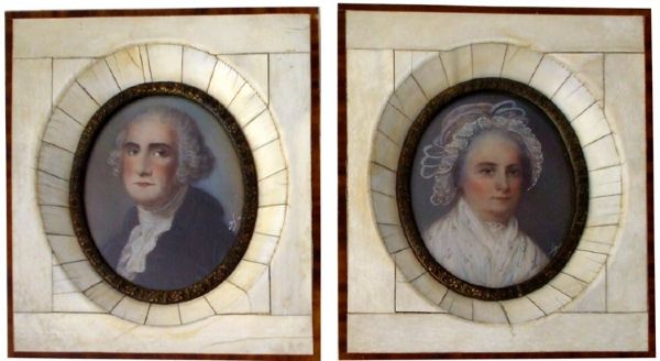 George and Martha Washington Miniatures