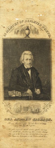 Silk Mourning Ribbon for General Andrew Jackson
