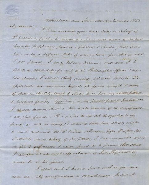 Future President James Buchanan Seeks the Democratic Nomination For President At the 1852 Democratic National Convention