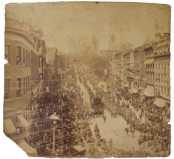 President Grant Albany Funeral Procession Albumen July 1885