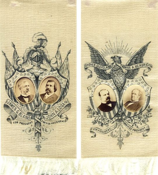 Campaign Ribbons For 1884 Presidential Race