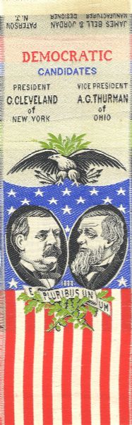Democratic 1880 Presidential Campaign Ribbon