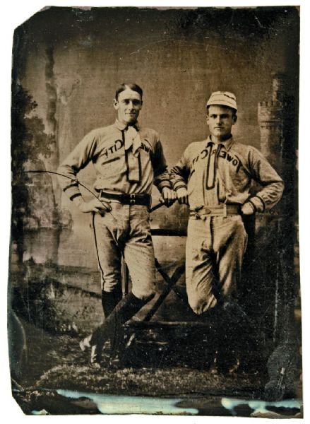 Tintype of Tower City, PA Baseball Players in Uniform