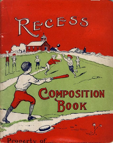 Pre-WWI School Workbook with Baseball Cover