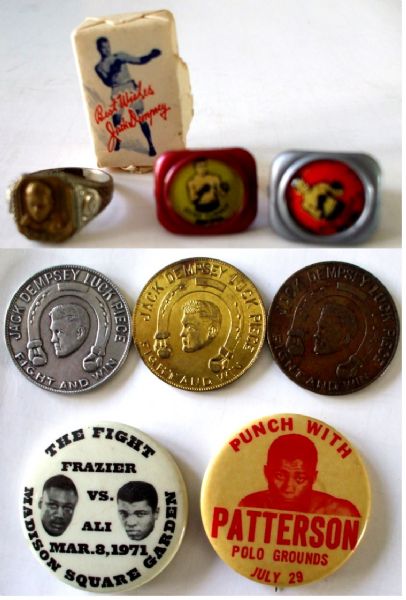 Nine 20th Century Boxing Collectibles