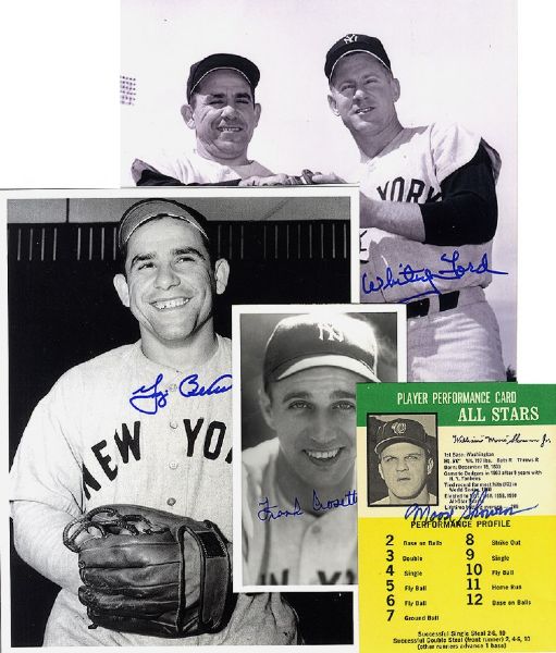 Four Signed New York Yankee Portraits
