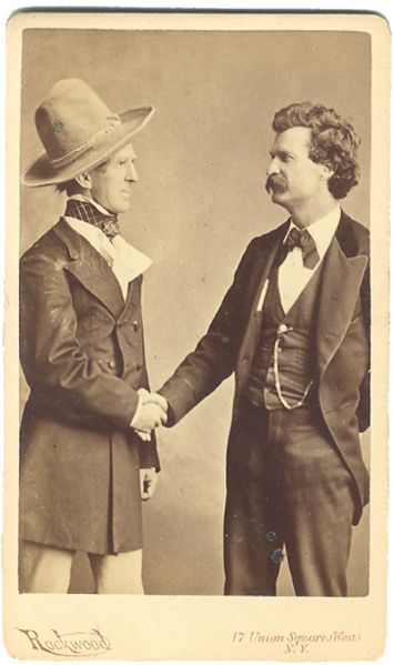Mark Twain and John T. Raymond CDV