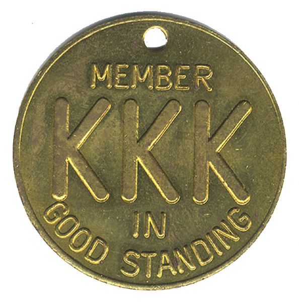 Ku Klux Klan Membership Token