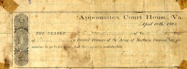 8th Florida Appomattox Parole